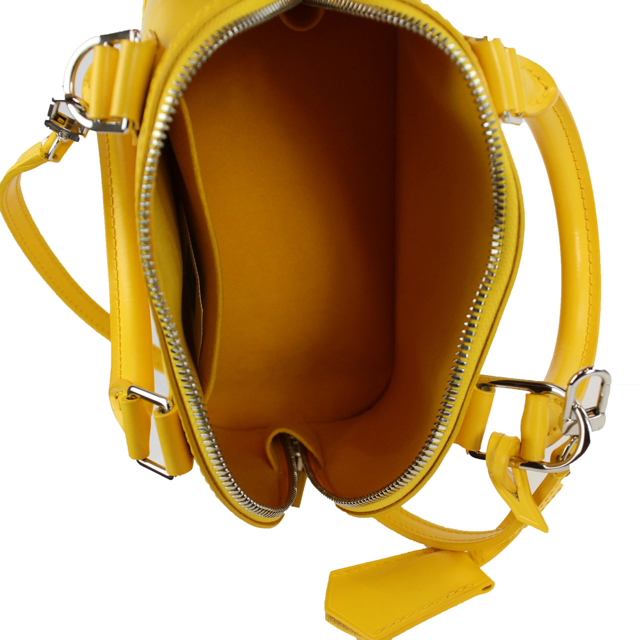 LOUIS VUITTON Alma bag in yellow epi leather, zipper, …