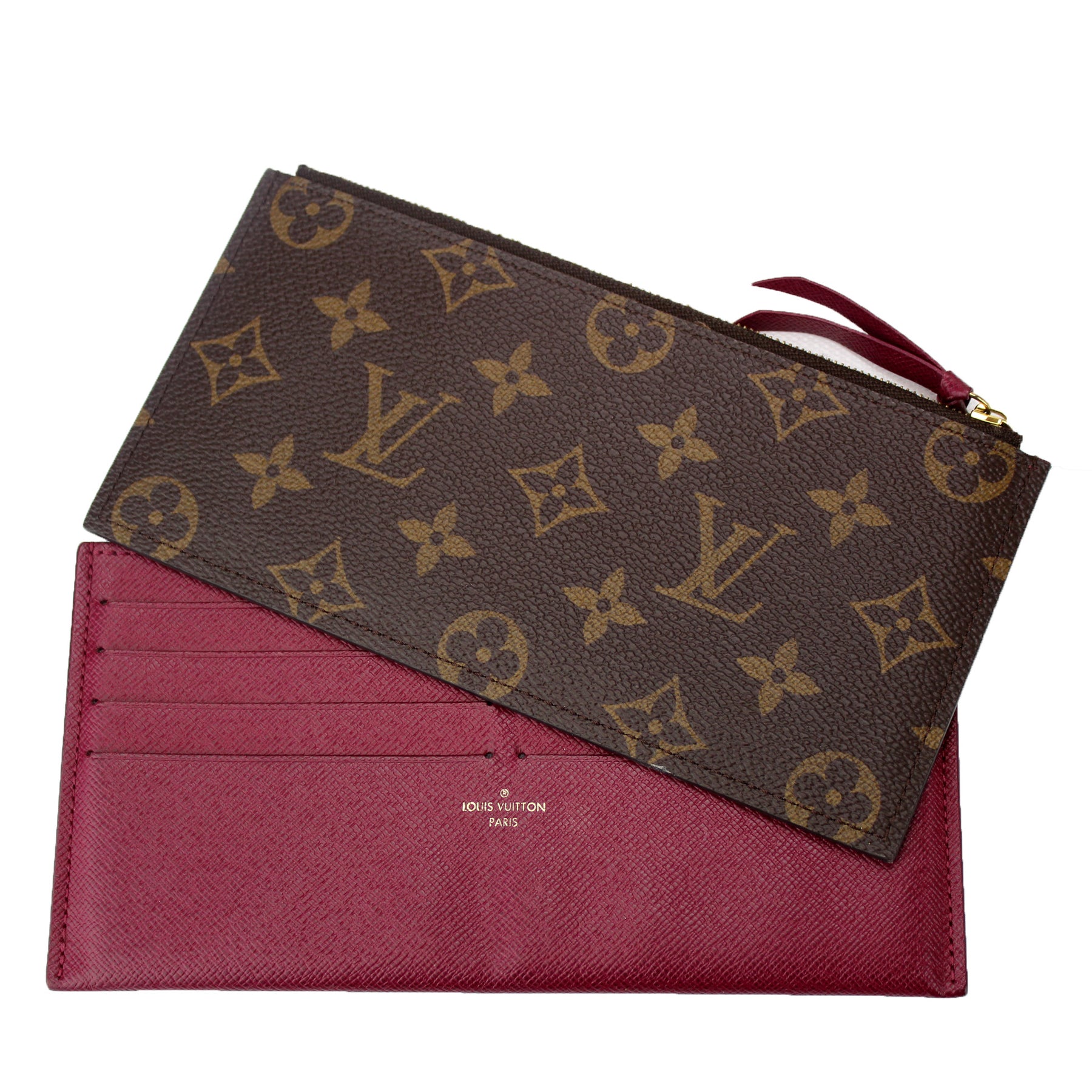 LOUIS VUITTON Louis Vuitton Monogram Implant Pochette Felicie Rose Poodle  M61267 Women's Leather Clutch Bag