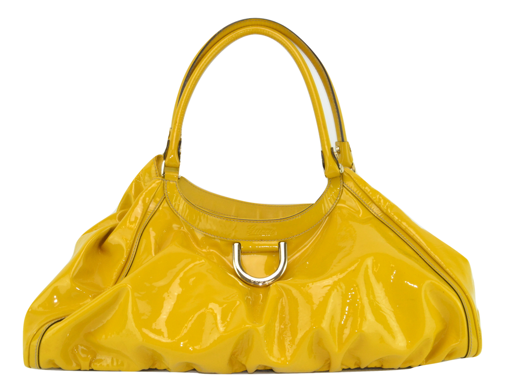 Gucci Yellow Patent Leather D Ring Hobo (189835) – Keeks Designer