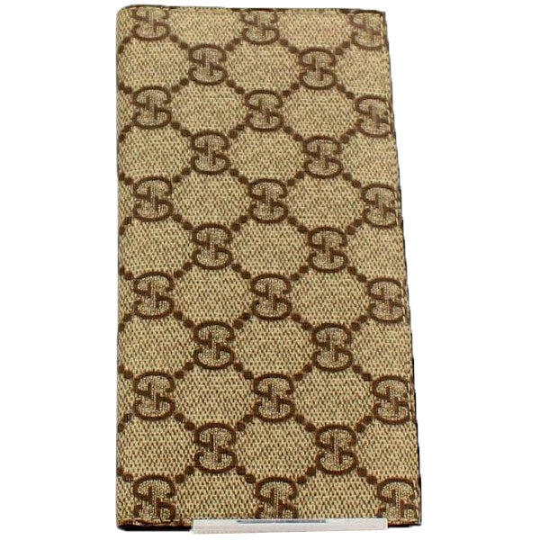 GUCCI Brown GG Canvas Checkbook Cover 162358