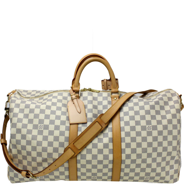 Louis Vuitton Damier Azur Keepall 55. DC: DU1141. Made in France. With long  strap & bag tag ❤️ - Canon E-Bags Prime