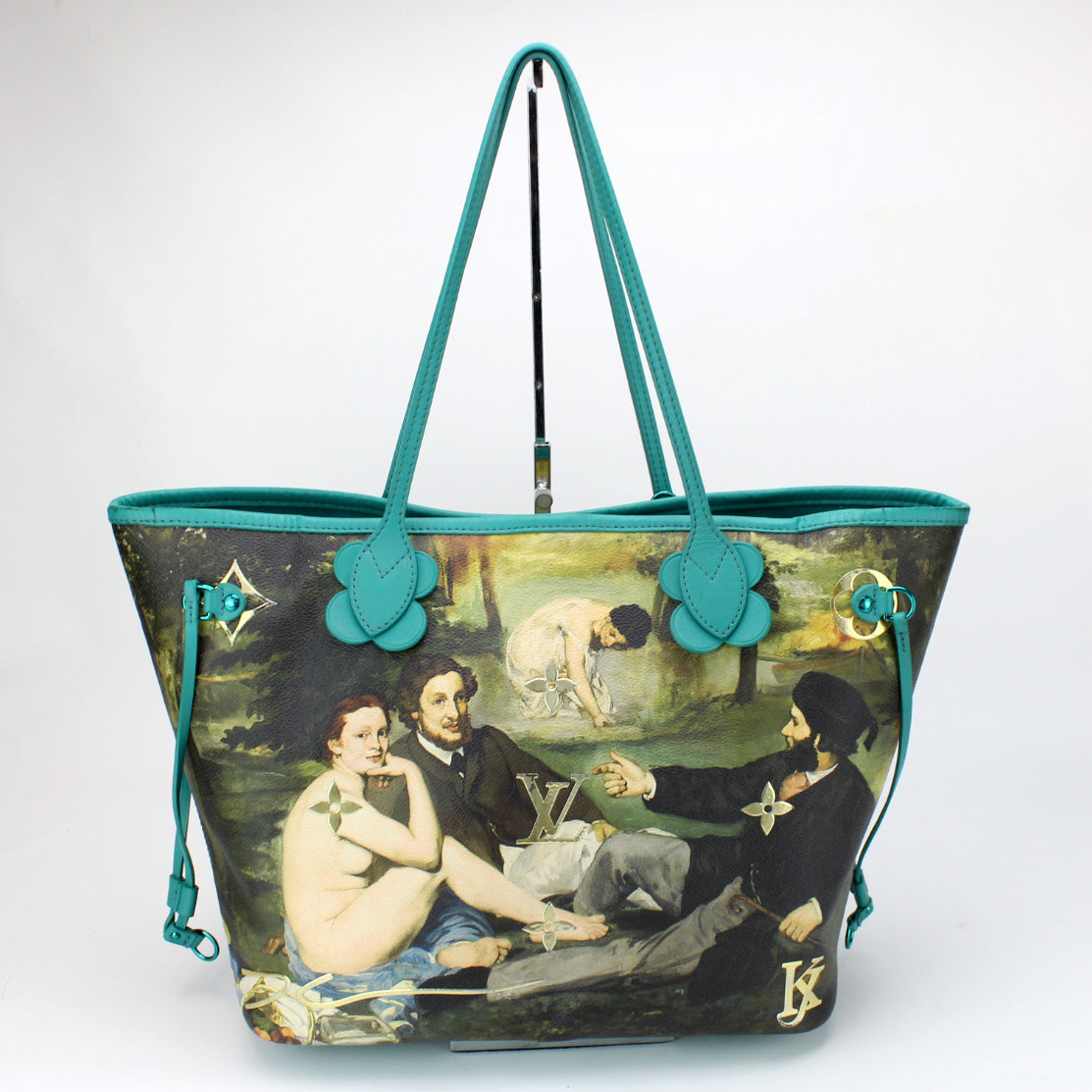 LOUIS VUITTON Monogram Illustre Paint Bag Charm Key Holder Green