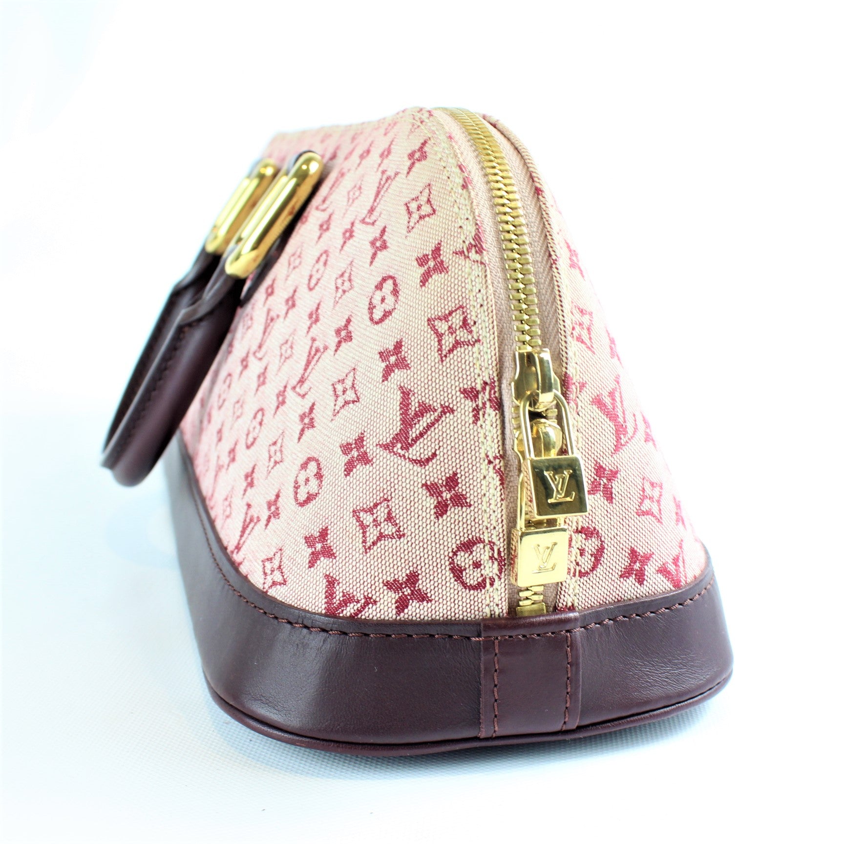 Louis Vuitton Alma Handbag Mini Lin Horizontal Green 444111