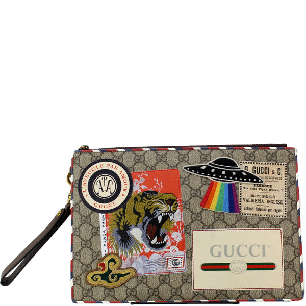 473915 GG Supreme Patchwork Zip Pouch