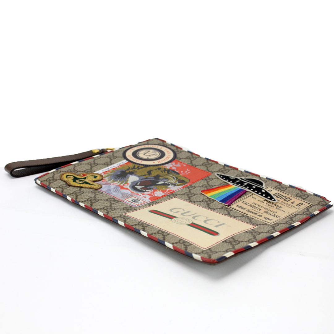 473915 GG Supreme Patchwork Zip Pouch