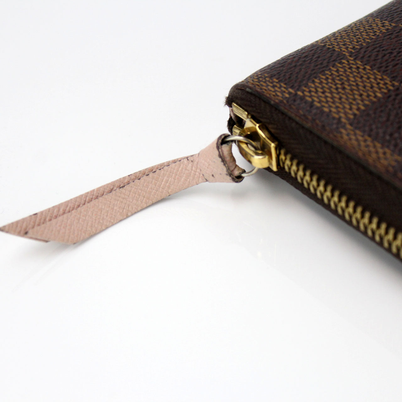 Brown Leather Clemence Wallet Damier Ebene – LV PL