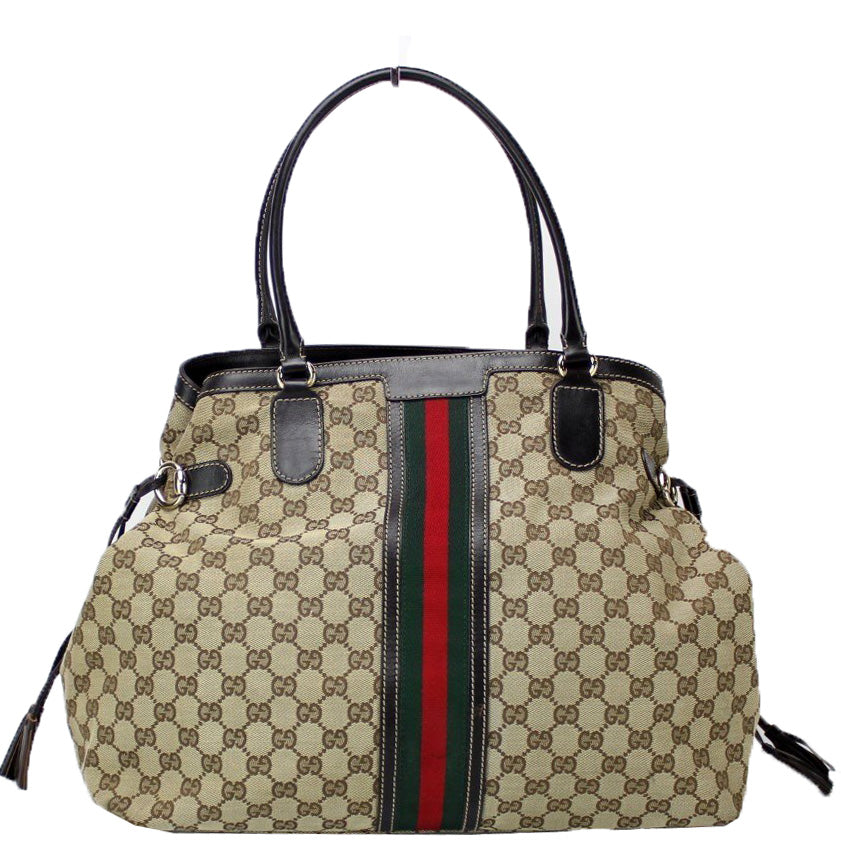 GUCCI トートバッグ 232969 GG Web Tassel Tote (PL1)