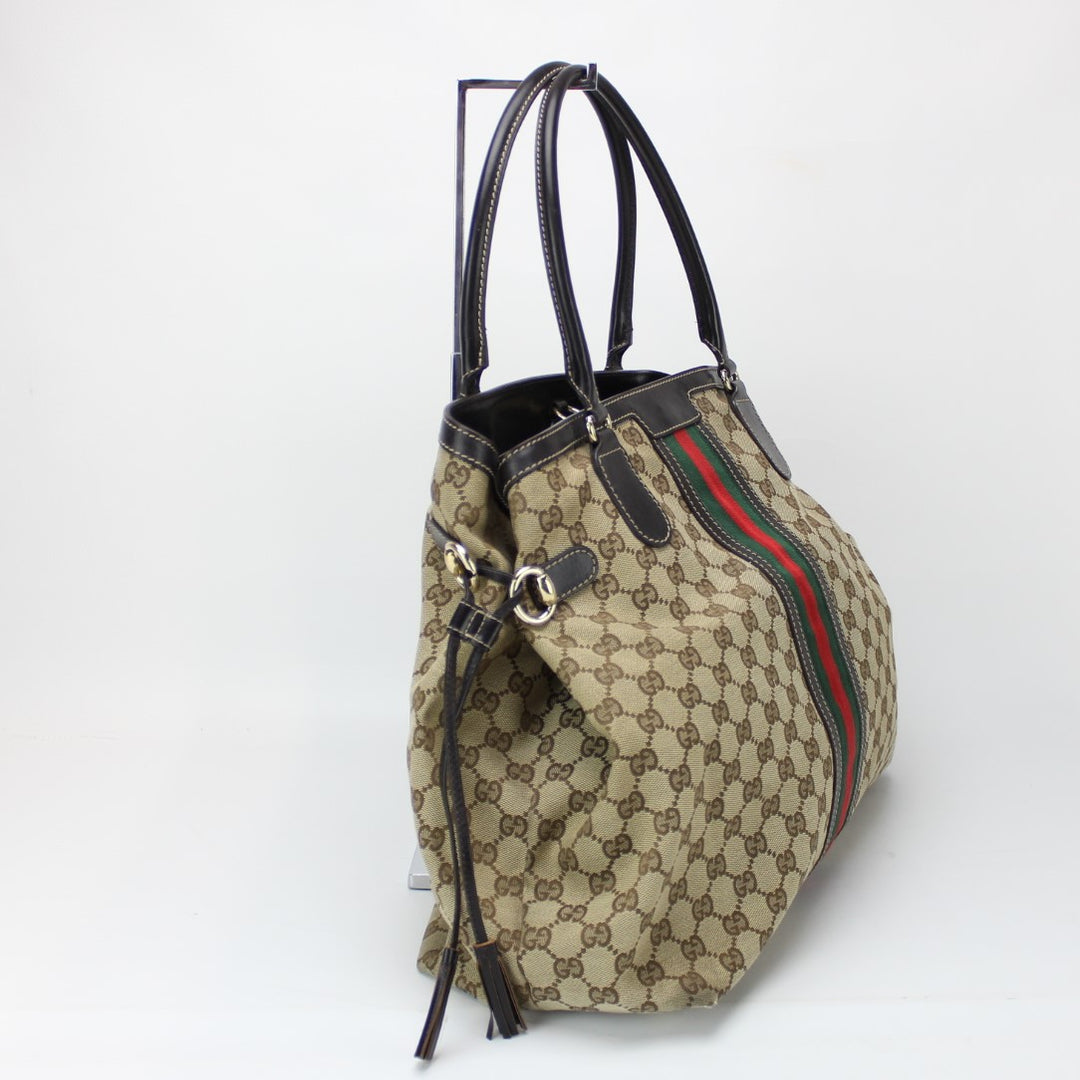 232969 GG Web Tassel Tote (PL1)